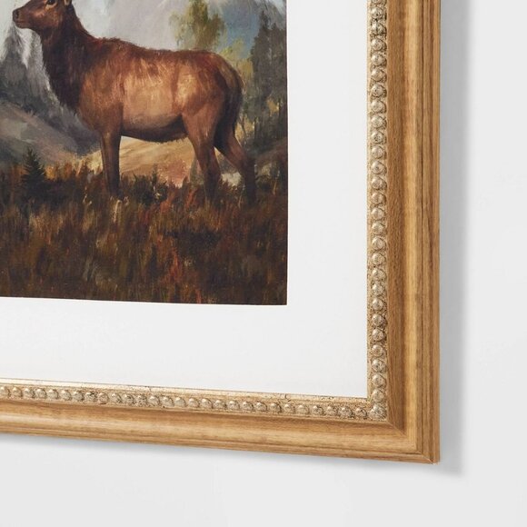 11x14 Vintage Stag Framed Wall Art - Threshold Studio McGee, Christmas 2023 - Picture 3 of 4